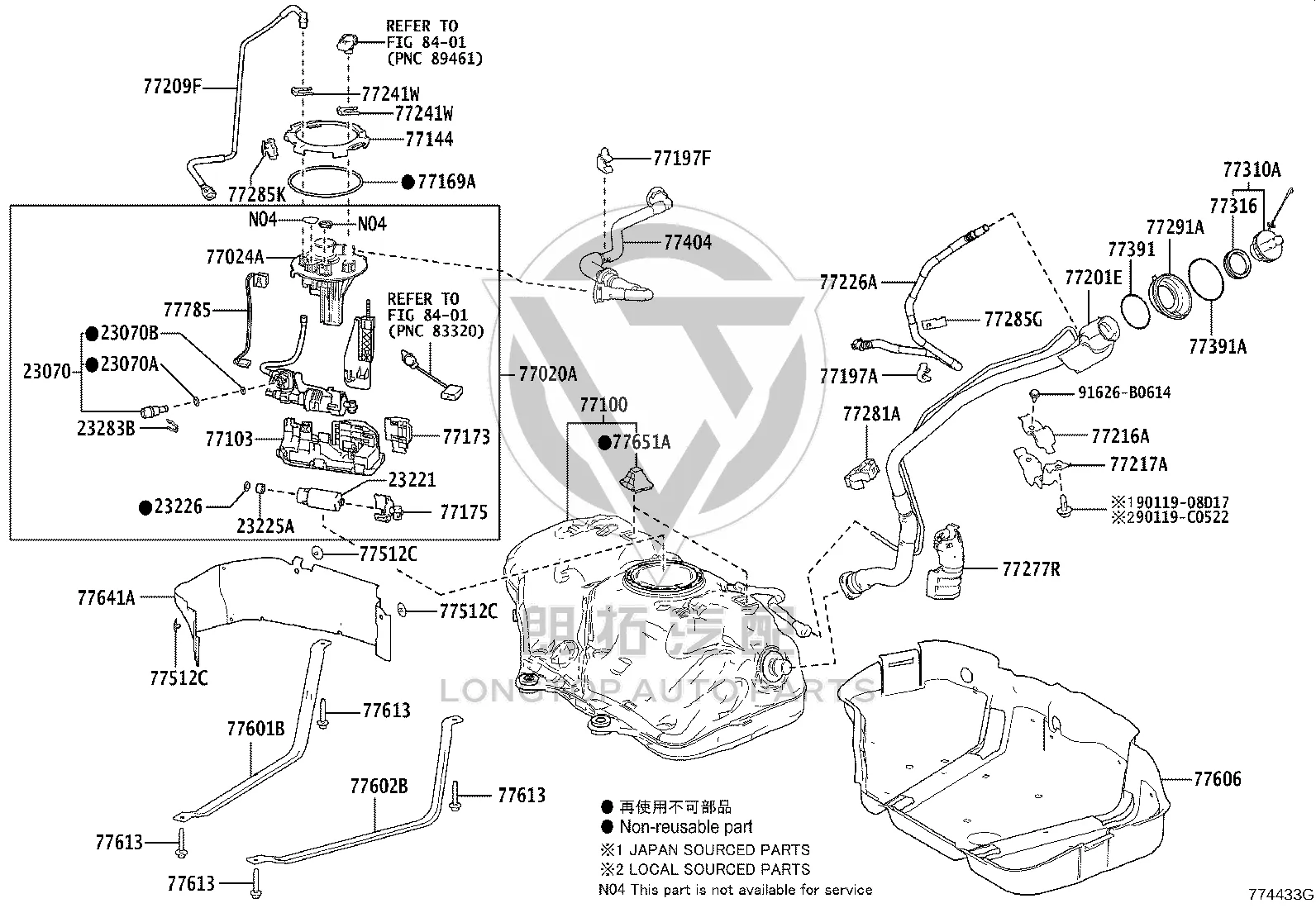 Fuel Tank Vent Valve Assembly 77606-33040 for Toyota Avalon