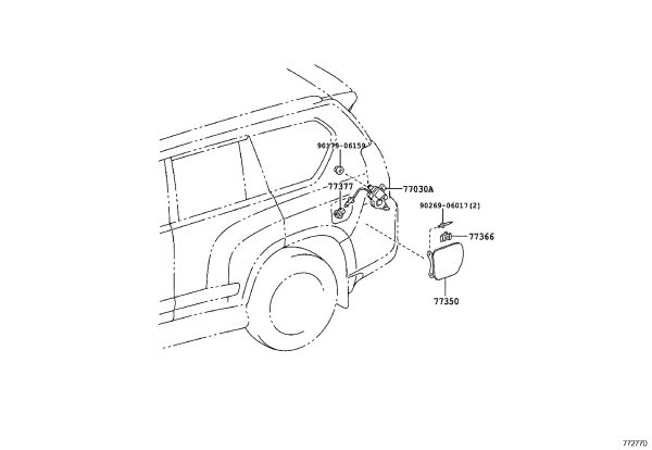 Fuel Tank Door Lock 77030-60010 for Lexus GX400
