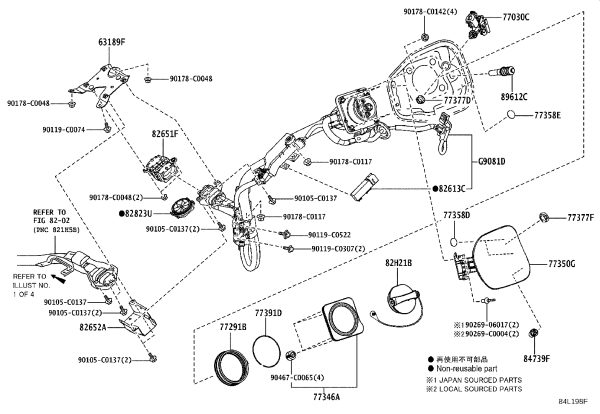 Fuel Tank Door Lock 77030-78010 for Toyota C-HR