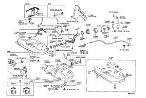 Fuel Tank Cap Lock Sub-Assembly 77037-32010 for Toyota CORONA