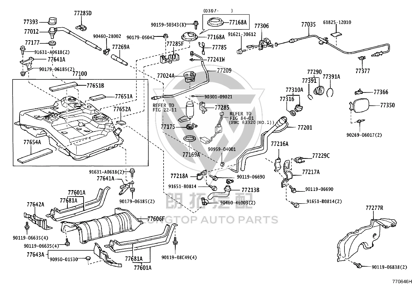 Fuel Tank Filler Pipe 77201-42140 for Toyota RAV4