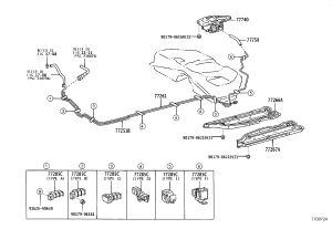 Fuel Tank Feed Pipe 77251-50080 for Toyota Celsior