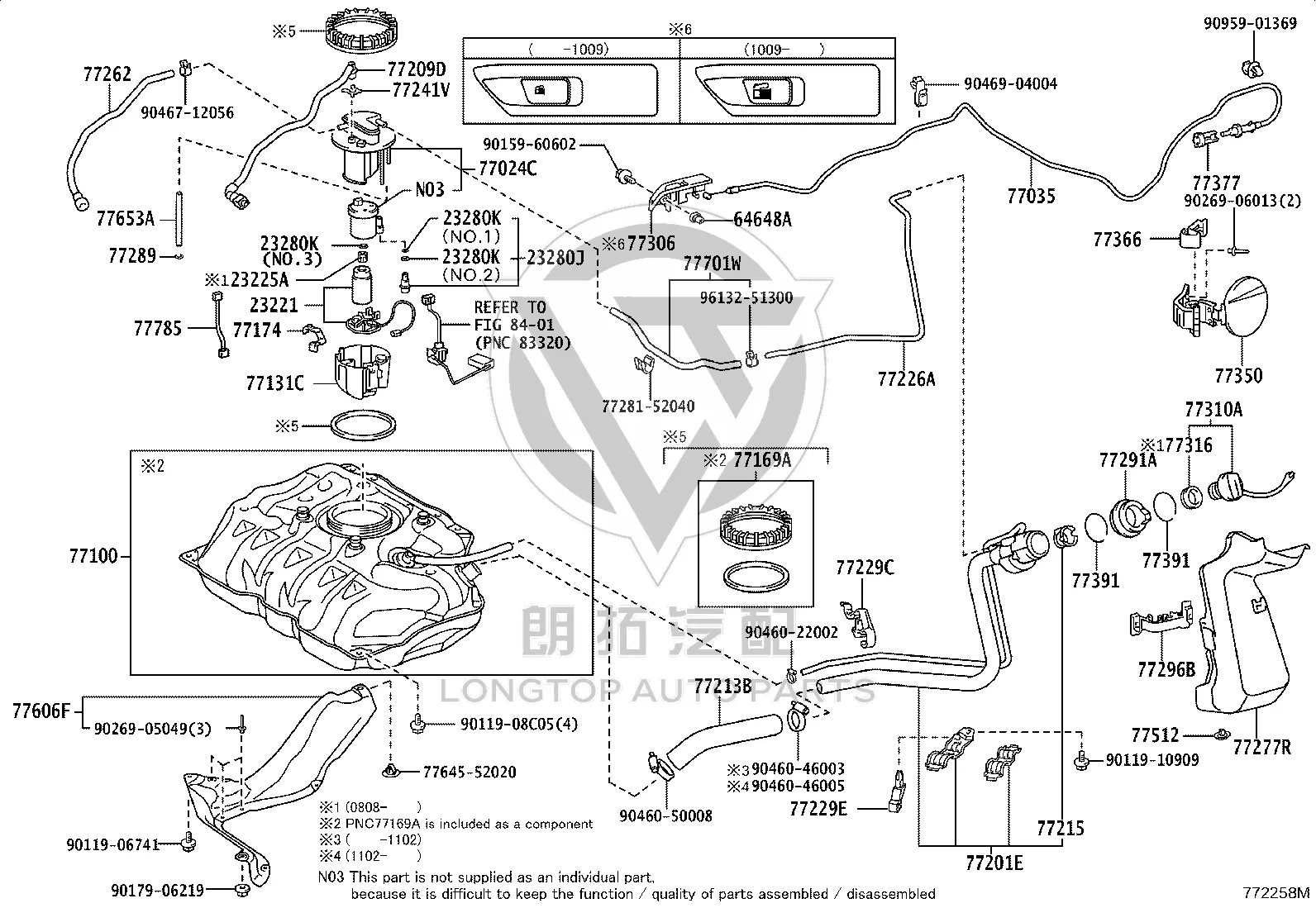 Fuel Pipe Cover Plate 77277-52030 for Toyota Vios