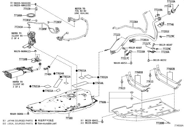Fuel Tube Clamp No.5 77289-48040 for Toyota Highlander
