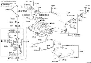 Fuel Tank Filler Cap (Inside) 77300-0R010 for Toyota AVALON