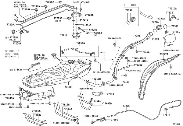 Fuel pipe cover plate 77277-42070 for Toyota RAV4
