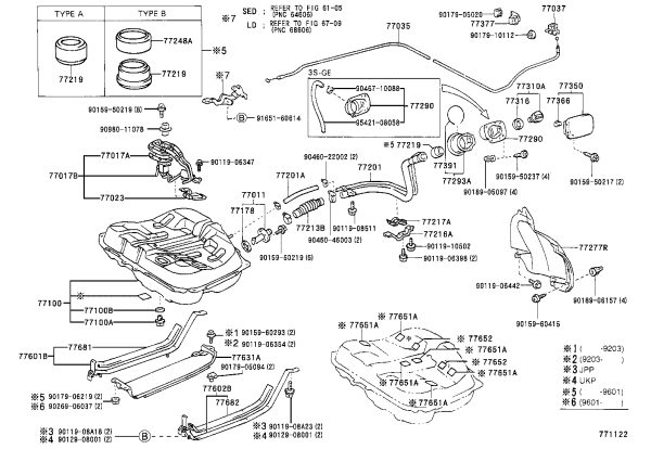 Bolt 90159-60415 for Toyota CORONA