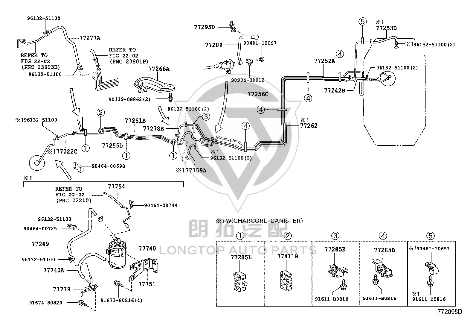 Activated Carbon Canister 77704-60330 for Toyota FJ CRUISER