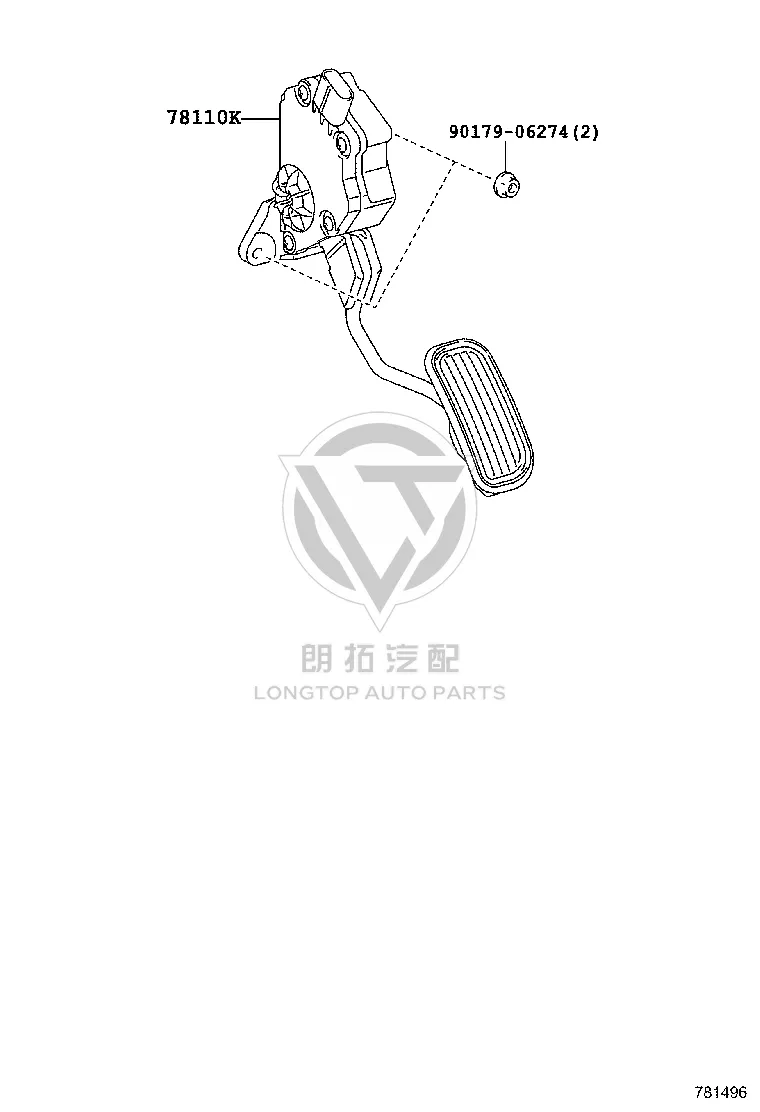 Accelerator Pedal 78110-58061 for Toyota ALPHARD