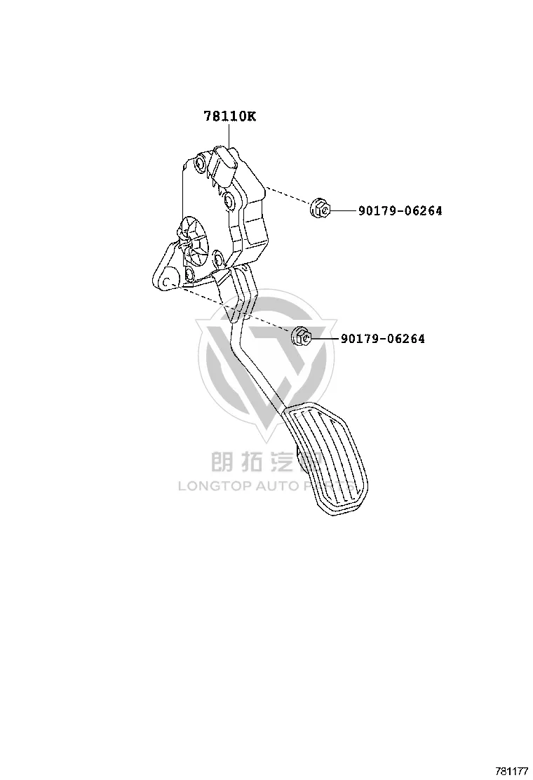 Accelerator Pedal 78110-60170 for Toyota Land Cruiser