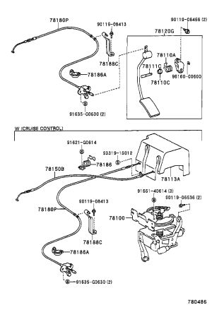 Throttle Cable 78180-35250 for Toyota 4RUNNER