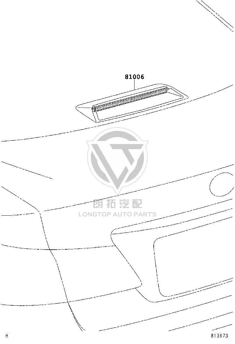 High-position brake light 81006-33021-A0 for Lexus ES