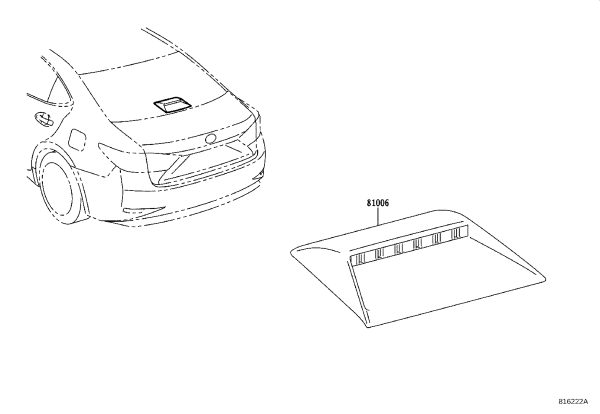 High-Mounted Brake Light 81006-33050C0 for Lexus ES