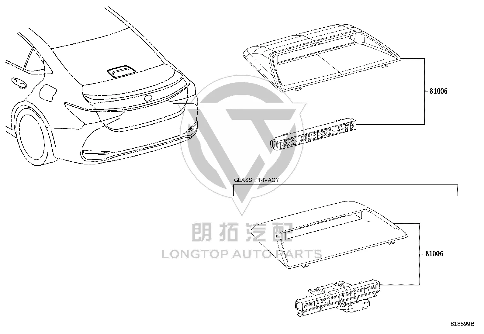 High-position Brake Light 81006-33100 for Lexus ES350