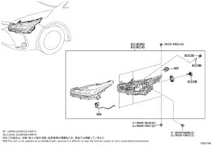 Headlight Assembly (Left) 81150-02V80 for Toyota Corolla