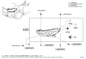 Headlight Assembly (Right) 81110-0A190 for Toyota Corolla