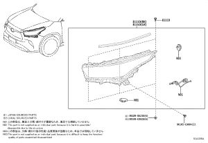 Headlight Assembly (Left) 81150-0E660 for Toyota Highlander