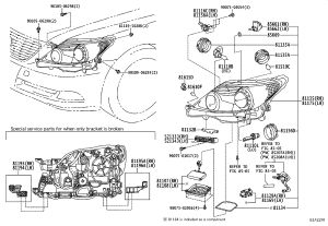 Front Light Half Assembly (Left) 81185-50441 for Lexus LS600H/600HL