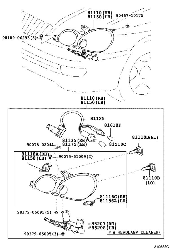 Front Width Indicator Light Right 81125-3A170 for Lexus GS300