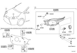 Front Light Half Assembly (Left) 81170-0DE30 for Toyota Yaris