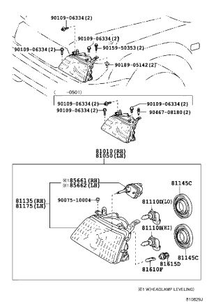 Front Headlamp Half Assembly 81185-60B21 for Toyota Land Cruiser