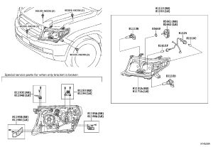 Headlamp Semi-Assembly (Left) 81185-60G10 for Toyota Land Cruiser