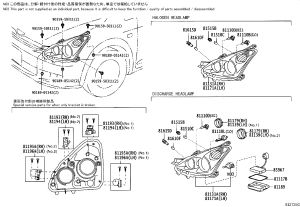 Headlamp Trim Cover (Right) 81179-50180 for Toyota WISH