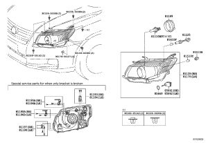 Headlight mounting (upper right) 81193-12120 for Toyota Corolla