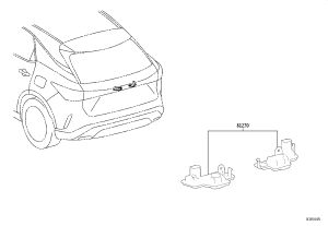 Rear License Plate Light 81204-48040 for Lexus RX