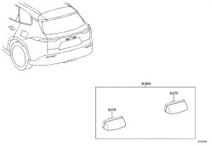 License Plate Lamp Assembly 81204-76010 for Toyota ALPHARD