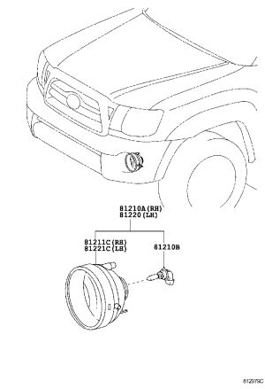 Front Fog Light Left 81220-08020 for Toyota Avalon