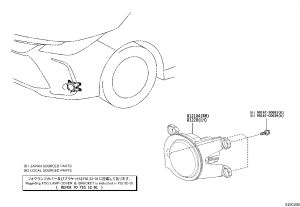 Front Fog Lamp (Left) 81220-02101 for Toyota Avalon