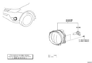 Front Fog Light Right 81210-0R010 for Toyota RAV4