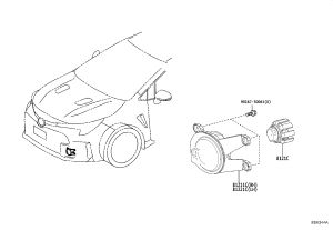 Front Fog Lamp Assembly 81221-52120 for Toyota C-HR