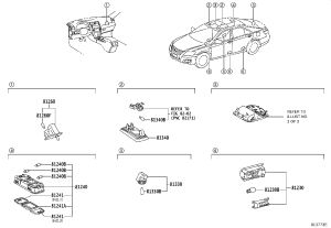 Interior Dome Light (Rear) 81240-06060-E0 for Toyota Camry