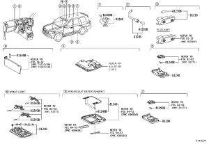 Indoor Ceiling Light 81360-60020A1 for Toyota Land Cruiser