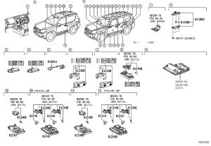 Indoor Ceiling Light 81240-60060 for Toyota Land Cruiser Prado