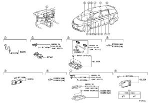 Interior Ceiling Light 81250-28080 for Toyota Previa