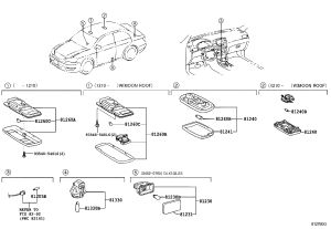 Interior Ceiling Light 81260-63010 for Toyota Corolla