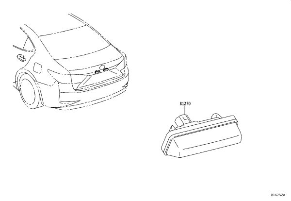 Rear License Plate Light 81270-33100 for Toyota Mirai