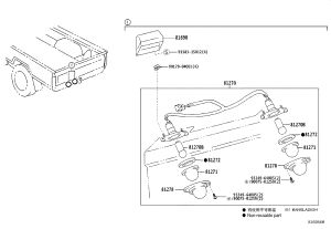 Rear Side Light Bulb 90981-16016 for Toyota DYNA