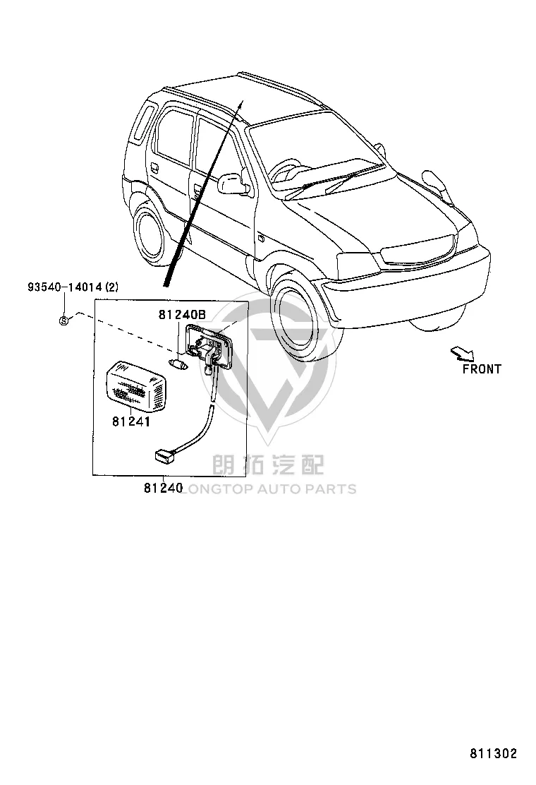 No.1 Interior Lamp Assembly 81330-87403 for Toyota Cami