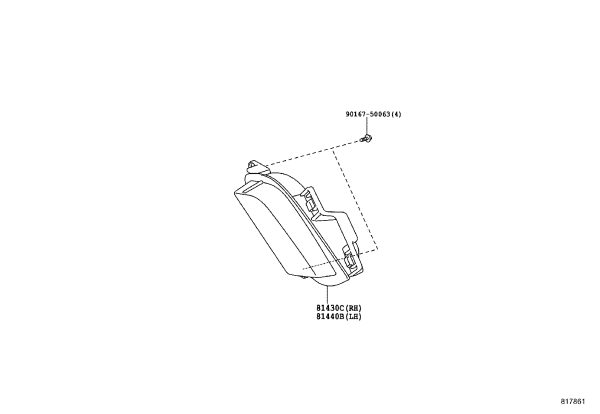 Daytime Running Light 81440-0D050 for Toyota Yaris