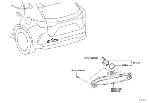 Rear Fog Light Bulb 81455-42060 for Toyota Prius