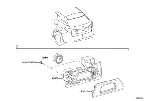 Rear Fog Light Cover 81481-48260 for Lexus RX