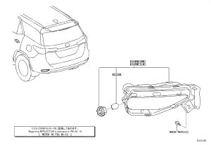 Rear Fog Light Right 8148-00K020 for Toyota Fortuner
