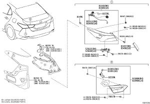 Rear Tail Light Assembly (Right) 81550-06880 for Toyota Camry