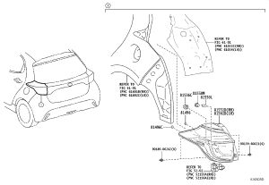 Rear Windshield Trim Lower 81496-52020 for Toyota 4RUNNER