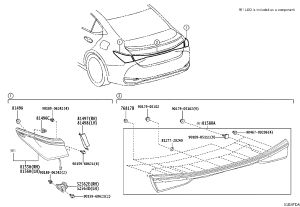 Rear Lamp Assembly 81580-33640 for Lexus ES350
