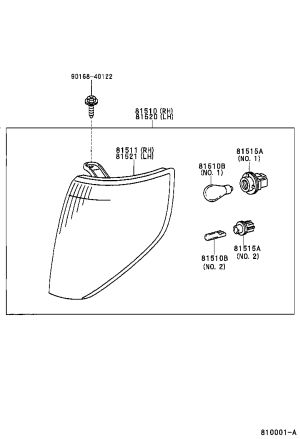 Front Turn Signal Lamp Cover 81511-60510 for Toyota Land Cruiser